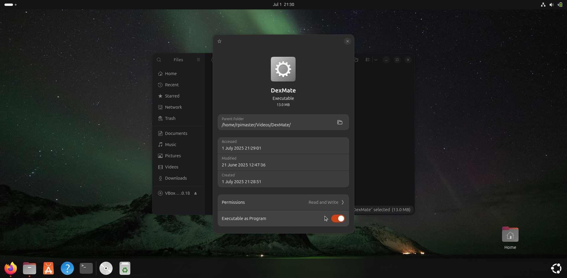 Set permissions